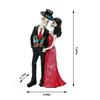 Retro Skeleton Sculpture Creative Couple Dress Skeleton Ornament For Desk Fireplace Dining Table Halloween Party Decorations