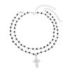 Halloween Gothic Cross Necklace With Multilayer Alloy Chain For Men Women