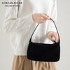 Underarm Bag for Women, Korean Version Suede Patchwork Design, High-end, Fashionable, Versatile, Hand-held Shoulder Bag for Women