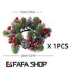 2pcs Artificial Pine Cones and Berry Candle Rings, Pine Needles, Christmas Themed Desktop Decoration Flower Garland Pendant
