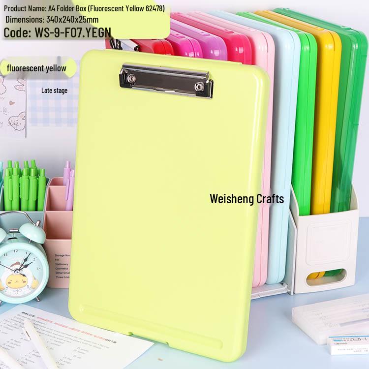 A4 Transparent PP Plastic Exam Paper Storage Box Document Holder