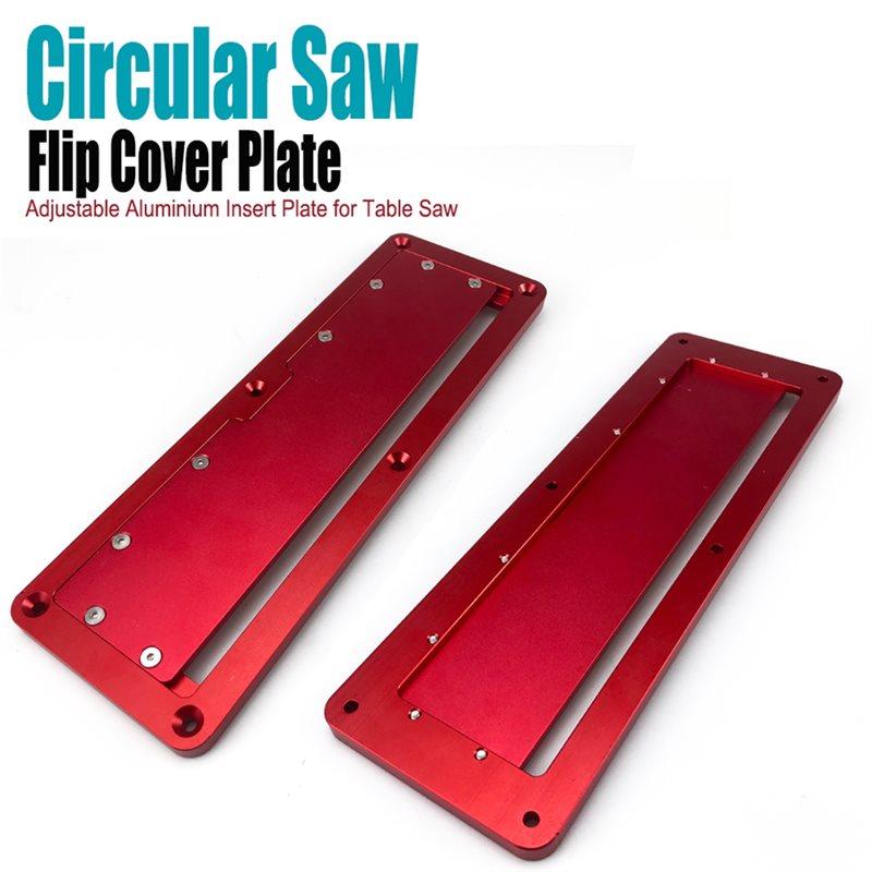 ABBP-Adjustable Red Electric Circular Saw Flip Cover Plate For Table Saws