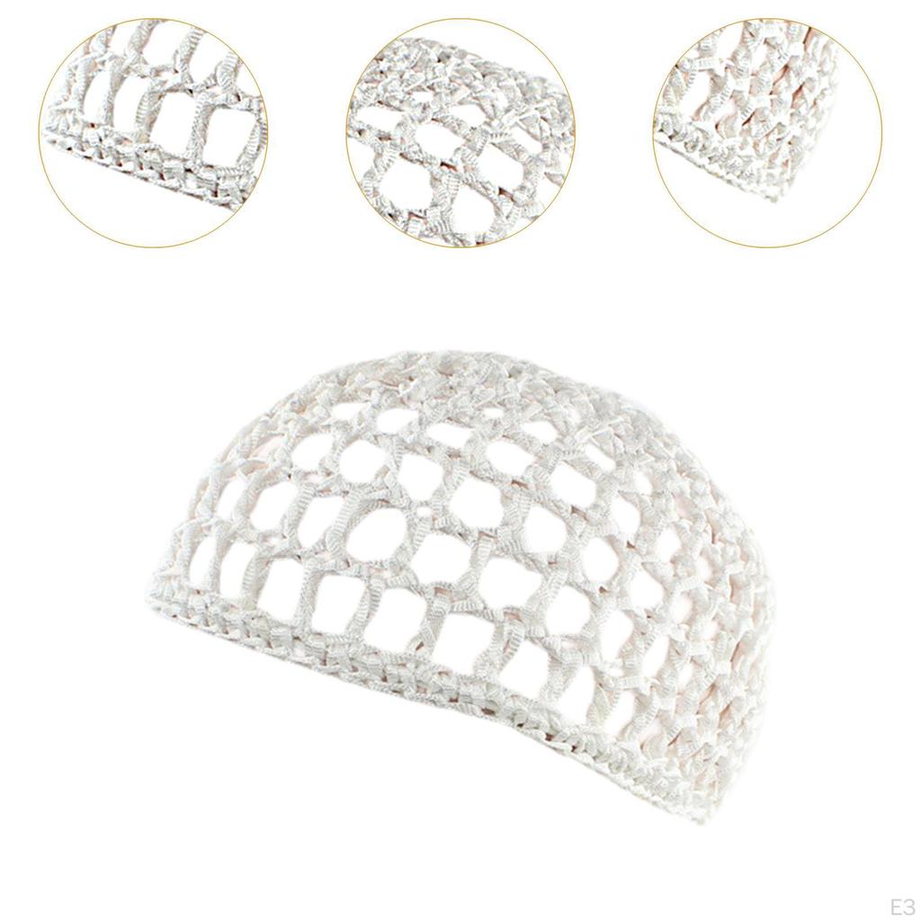 Hair Net Rayon Knit Snoods Hat Soft Mesh Crocheted Hairnet Sleep Cap Cover Curls