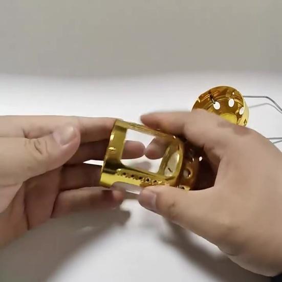 Candle Lantern Mini Bright Aluminium Alloy Brass Night Fishing Hanging Candle Lamp for Outdoor Camping Angling