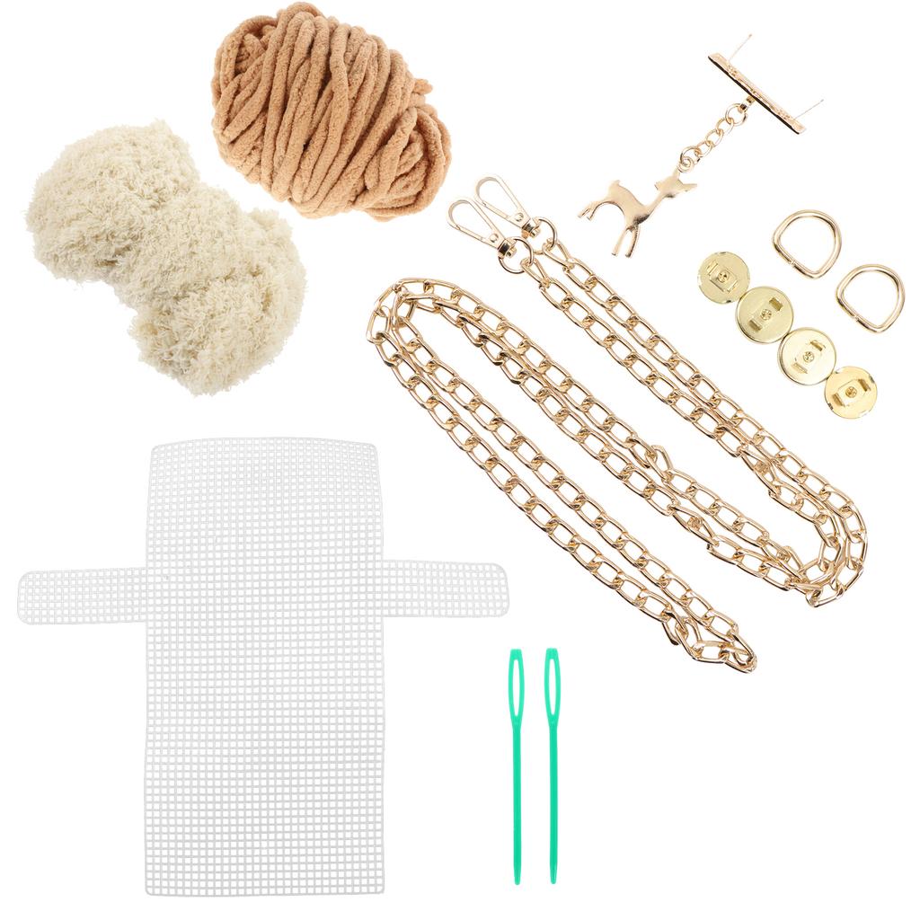 1Set DIY Purse Making Kit Handmade Woven Bag Material Creative Stitch Craft Set for Family Fun Personalized Gift Project