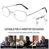 Metal Frame Foldable Reading Glasses Folded Hanging +1 +1.5 +2 +2.5 +3