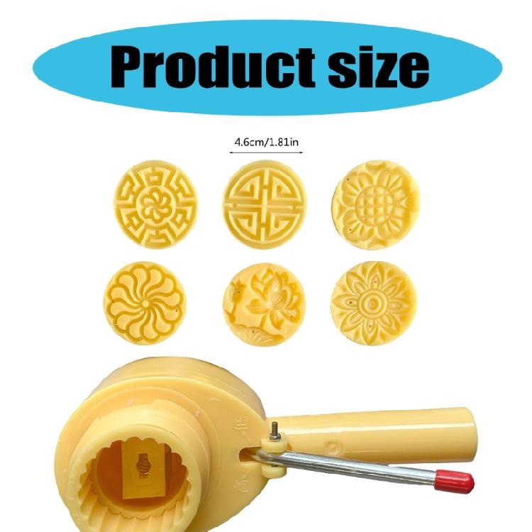Flower Pattern Moon Cake Maker Mold MidAutumn Pastries Tool Cookie Dessert Cutter Hand Pressure Moon Cake Mold