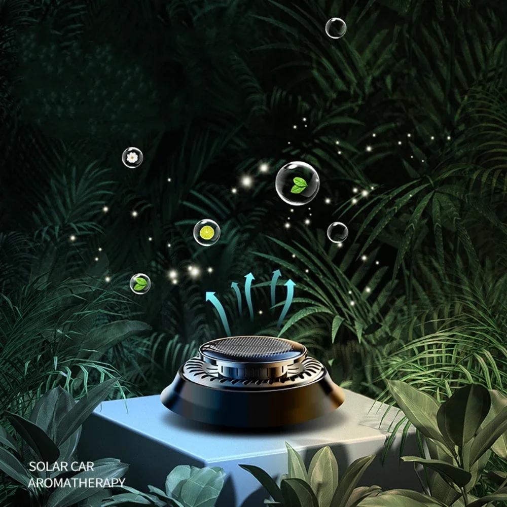 Aromaterapia para Carro Alimentada por Energia Solar Rotação Automática Solar Purificador de Ar para Carro Fragrância Enfeites para Carro Difusor para Carro para Óleo Essencial