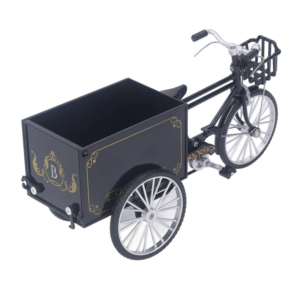 Vintage Tricycle Finger Bike Model Alloy Shelf Accessories Home Decor Ornament Tricycle Model