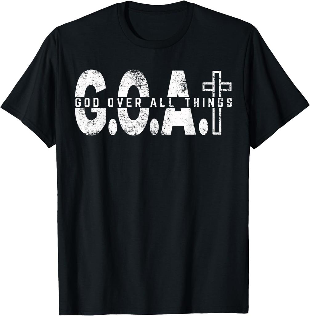 G.O.A.T Bóg Ponad Wszystkimi Rzeczami Chrześcijański Vintage Design Koszulka
