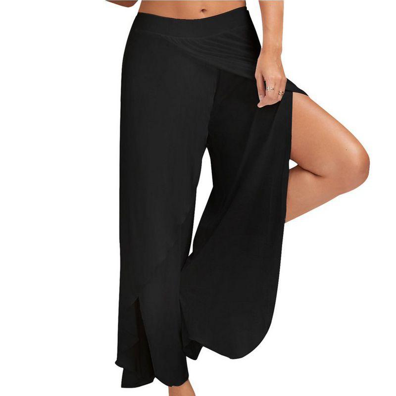 Women's Summer Casual Wide Leg Pants In Premium Quality Solid Color Design