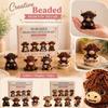 3D Beaded Highland Cattle DIY Kit 4-Piece Set Handmade Craft Kit Includes Detailed Instructions for Creating Small Decorative Figurines