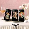 Japanese Samurai Cat Ramen Transparent Phone Case For IPhone 16 15 14 13 12 11 Pro Max Plus Soft Cover