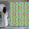 1 Stück Böhmischer Bunter Geometrischer Duschvorhang, Inklusive 12 Haken, Strapazierfähiges Polyester, für Badezimmer- & Heimdekoration
