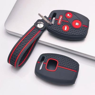 Silicone Car Key Cover Keychain for Honda Civic Accord CR-V Fit Jazz HR-V Vezel City Civic Accord CR-V Fit Jazz HR-V Vezel City Hybrid