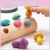 Wooden Mushroom Game For Kids Diy Early Education Focus Training Toy