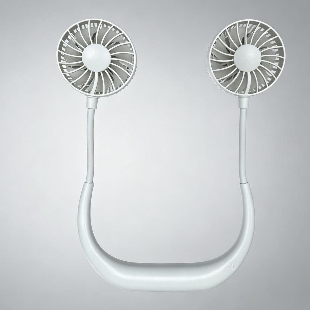 Outdoor Sports 360 Degree Fan LED Lights Fan Usb Rechargeable Hanging Neck Fans