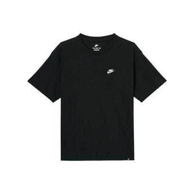 Logo Embroidered Loose Short-sleeve T-shirt for Men In Black