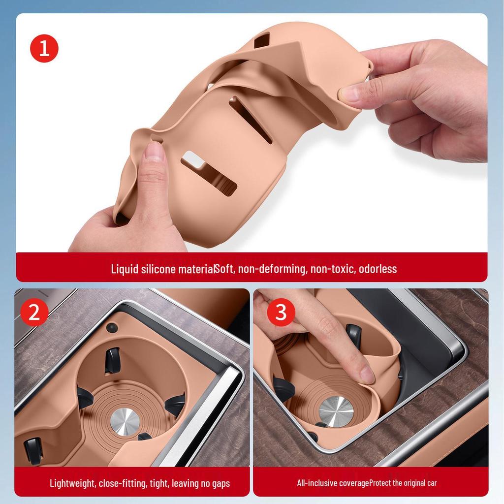 Nio ES9 Center Console Cup Holder Silicone Mat Set - Car Interior Decoration Accessories