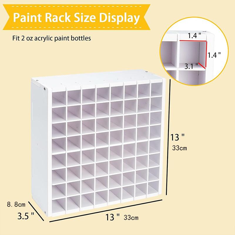 

No-Drill Paint Storage Rack Large Capacity Adjustable Oil Paint Rack Art Student Special Paint Bottle Desktop Organizer