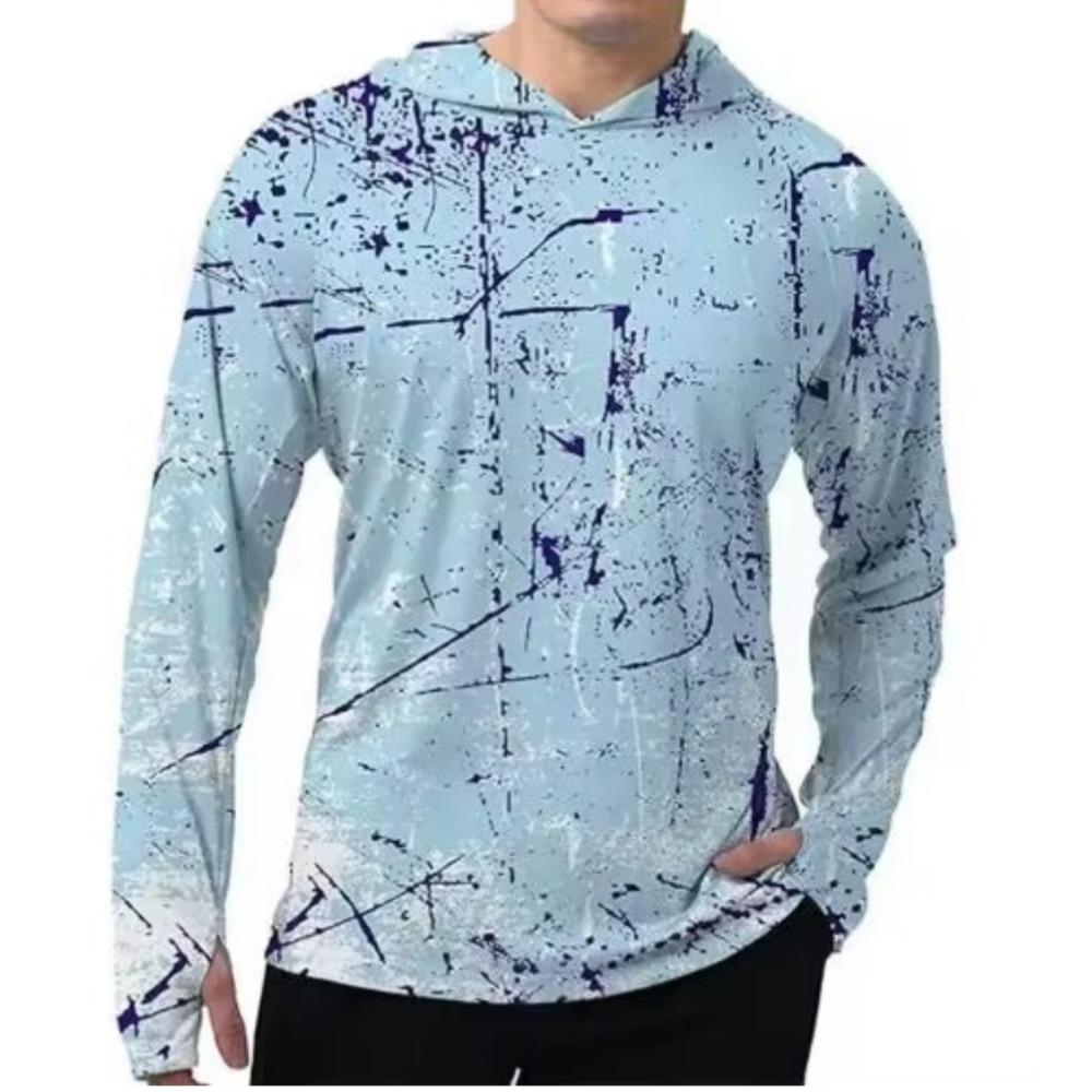Summer quick-to-finger sun-protection fishing suit, UV-resistant long-sleeve hooded fishing suit