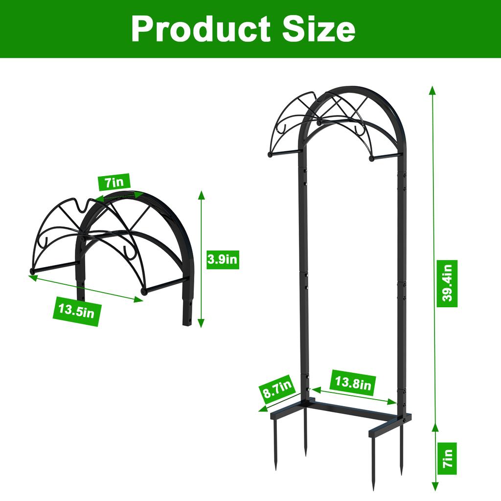 150ft No-Drilling Freestanding Hose Holder | Rust-Proof Storage Rack with 4 Spikes Outdoor Garden Hanger