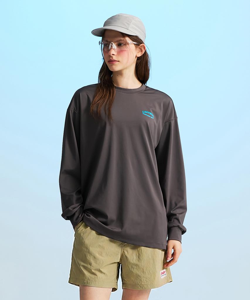 Leijibi [Set] Dry-Cooling Oversized Long Sleeve Rash Guard + Swimsuit Shorts Set W (6 Colors) (A Type)
