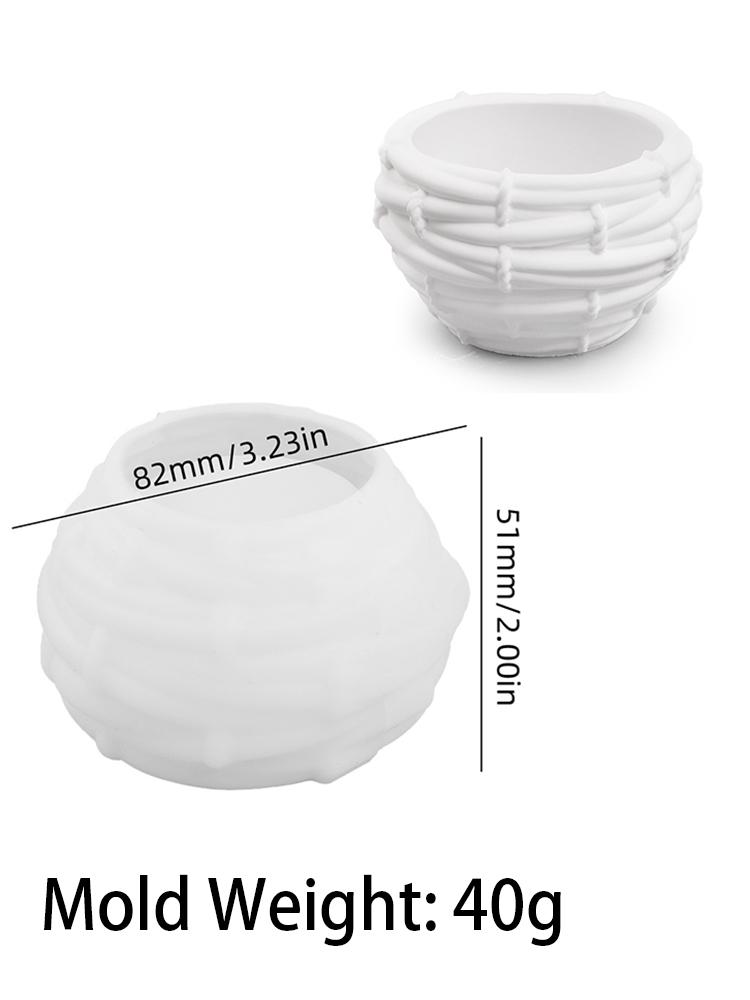 

Creativity Bird Nests Candle Jar Silicone Mold DIY Irregular Reticulation Flowerpot Molds Plaster Resin Storage Box Craft Making