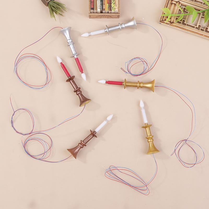 Miniature Dollhouse Candle Light Desk Lamp Mini Led Candle Lighting Home Decoration Doll Furniture Toy Can Be Bright