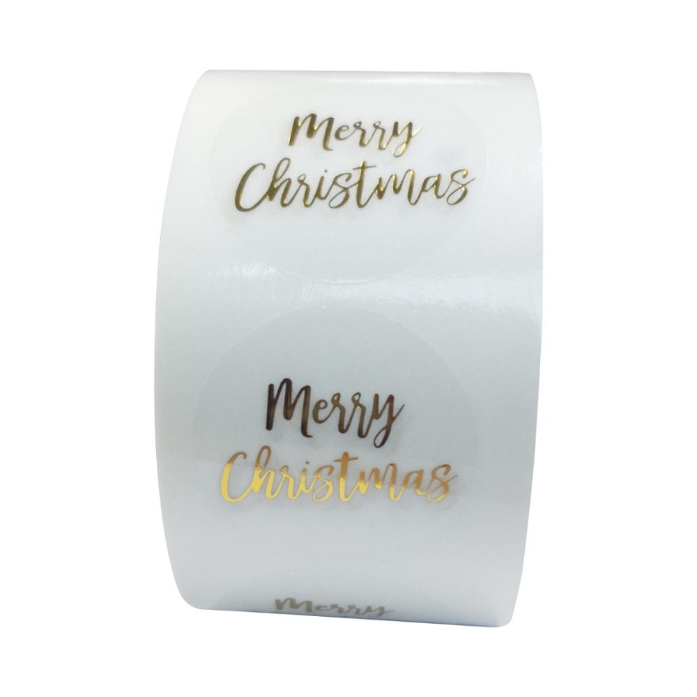 25Mm Merry Christmas Diy Handmade Sticker Package Thank You Label Sealing Stickers Party Festive Decor Supplilies Children Adult