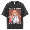 Hot Anime My Dress Up Darling Kitagawa Marin Printed Tshirt High Quality Washed Cotton T-shirts Harajuku Casual Tops Unisex