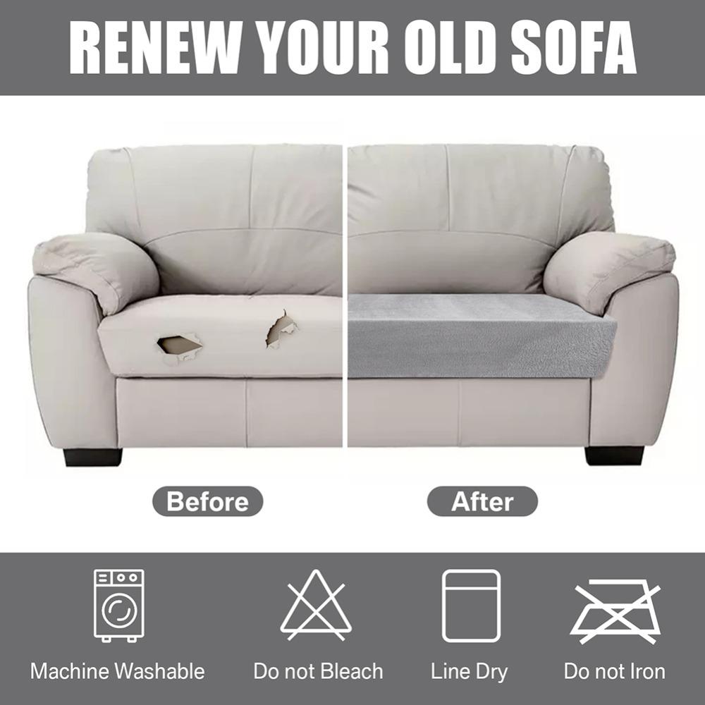 Sofakissenbezüge, Stretch-Sofasitzbezug aus Samt, universeller, rutschfester, elastischer Couch-Schonbezug, Ersatzmöbelschutz