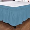 Soft Solid Color Ruffled Bed Skirt Three Sides Elastic Edge Bed Side Skirt Breathable Easy Care Bed Dust Cover Bedding Accessory