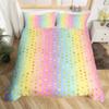 Abstract Rainbow Colorful Bedding Set Queen King Single Duvet Cover Soft Polyester Comforter Covers Pillowcase