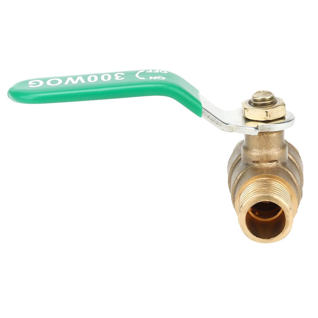 Male To Male Thread Brass Pipe Ball Valve Two Way Mini Ball Valve Shut Off Valve (G1 4 )