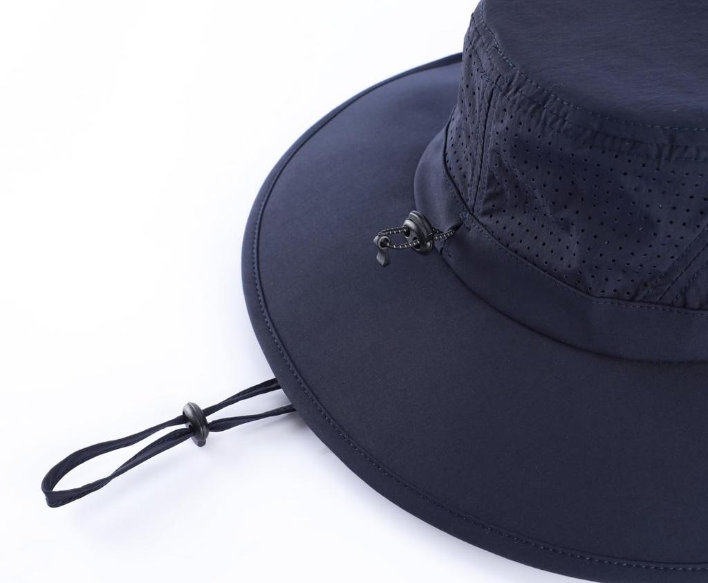 Connectyle Unisex UPF Safari Breiter Sonnenhut für und Outdoor Marineblau 50+ Hut, Krempe, Schnelltrocknend, Faltbar, Angeln, Abenteuer, Aktivitäten,