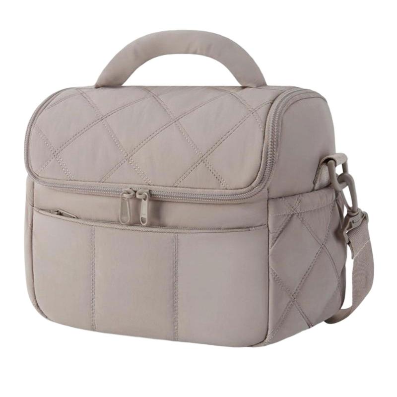 Flexible Lunch Bag With Waterproof Interior Thermal Insulation Double Shoulder Strap Design Portable Meal Bag