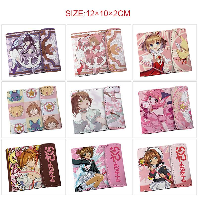 Cardcaptor Sakura Anime Wallet Snap Button Bifold Colorful Print Coin Purse