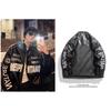 Womens Oversized Streetwear Embroidered Baseball Jacket Hip Hop Loose Fit Moto Style
