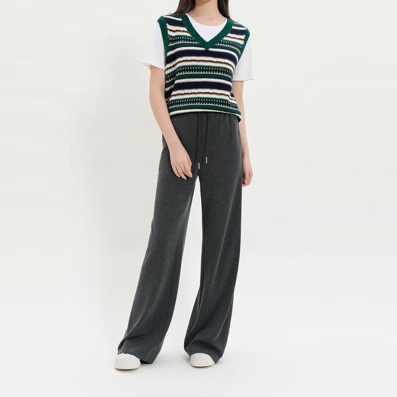 

Sancai Women s Plus Size High-Waist Drawstring Straight-Leg Pants