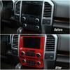 Red Center Console GPS Navigation Panel Frame Decor Cover For Ford F-150 2015-20
