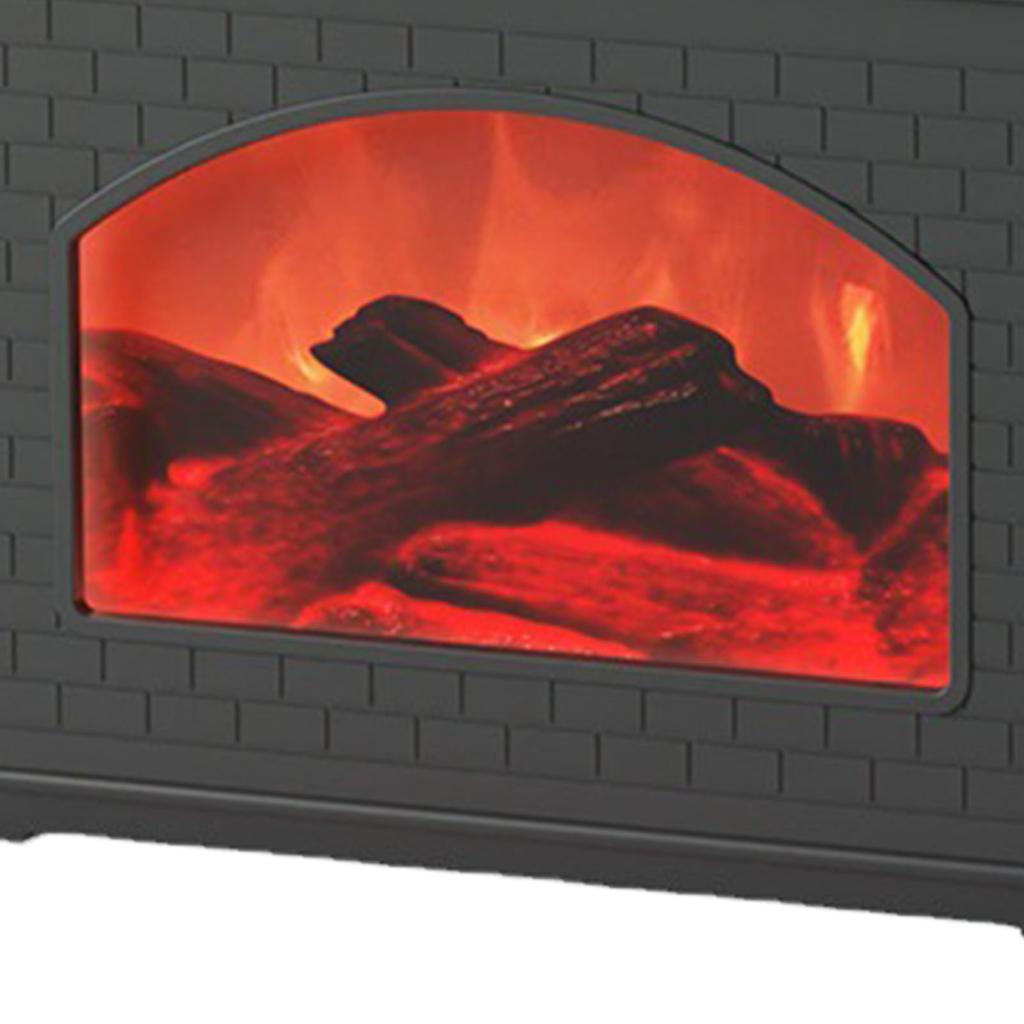 270ml Mist Humidifier Simulated Fireplace Design Power Off Protection Fire Diffuser for Home Black