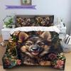German Shepherd Pattern Bedding Home Decoration Birthday Gift (1 * duvet cover + 2 * pillowcase, without core)