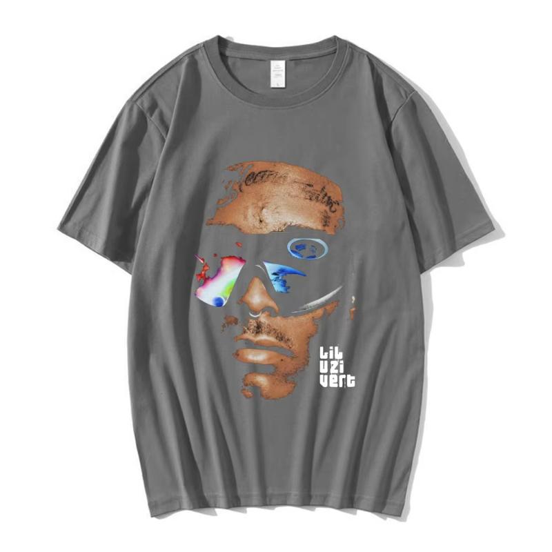 Rapper Lil Uzi Vert Graphic Tshirt Cotton Casual Loose T Shirt Unisex Clothes Hip Hop Vintage Short Sleeve Oversized Tshirts
