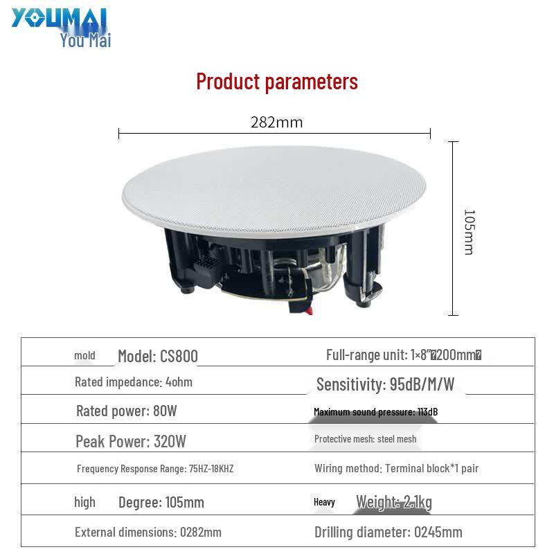 Youmai Y-CS800 Conference Ceiling Speaker (CN Version)