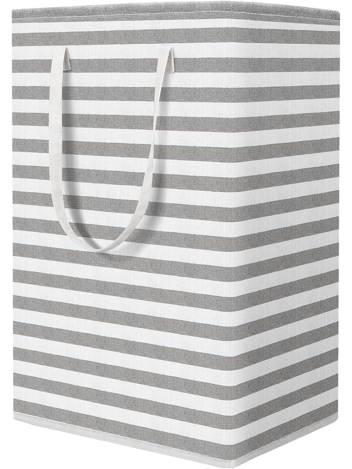 Складная влагостойкая полосатая корзина для хранения белья и игрушек 403060 1229₽