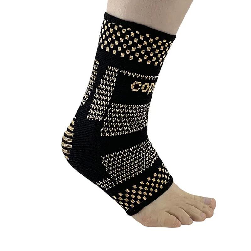 

Copper Ion Ankle Braces Basketball Sports Pressurized Straps Knitted Ankle Braces Cycling Ankle Joint Protection Copper Fiber Ankle Braces XL
