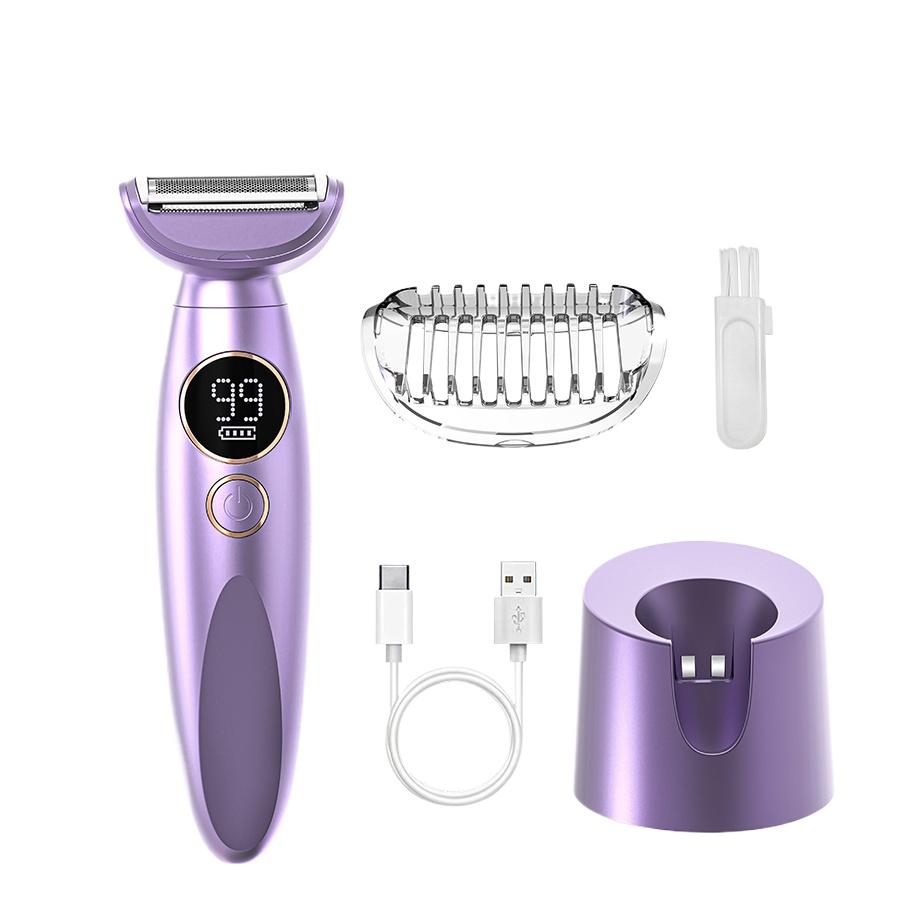 Electric Shaver for Women Electric Razor Bikini Legs Underarm Public Hairs Removal Rechargeable Body Hair Trimmer Wet Dry Use