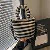 Mickey Mouse Striped Fashion Crossbody Bag - Versatile Single Shoulder Handbag for Girls