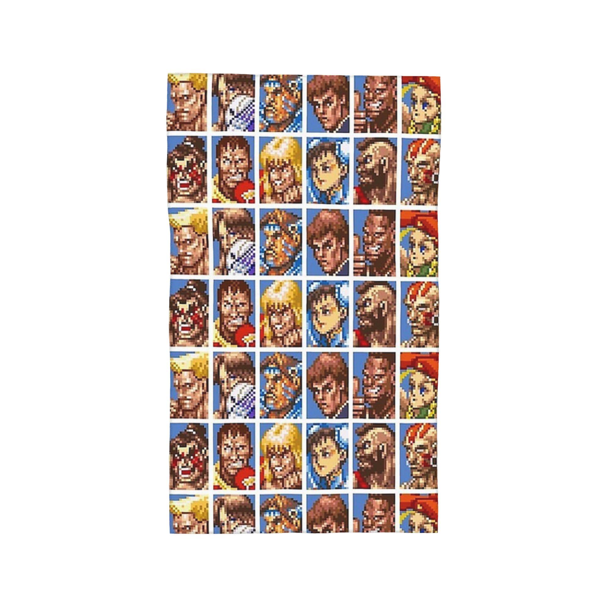 

Defeated Portraits Super Street Fighter Soft Face Towel Quick Dry Pool Bath Cotton Towels Absorbent Quick W30*H60(CM)